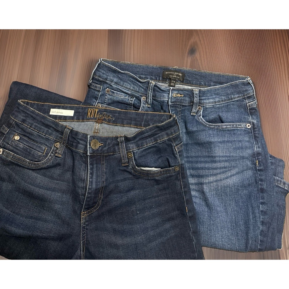2 Premium Denim Jeans Size 4 / 27 KUT from the Kloth Katy & Banana Republic Lot
